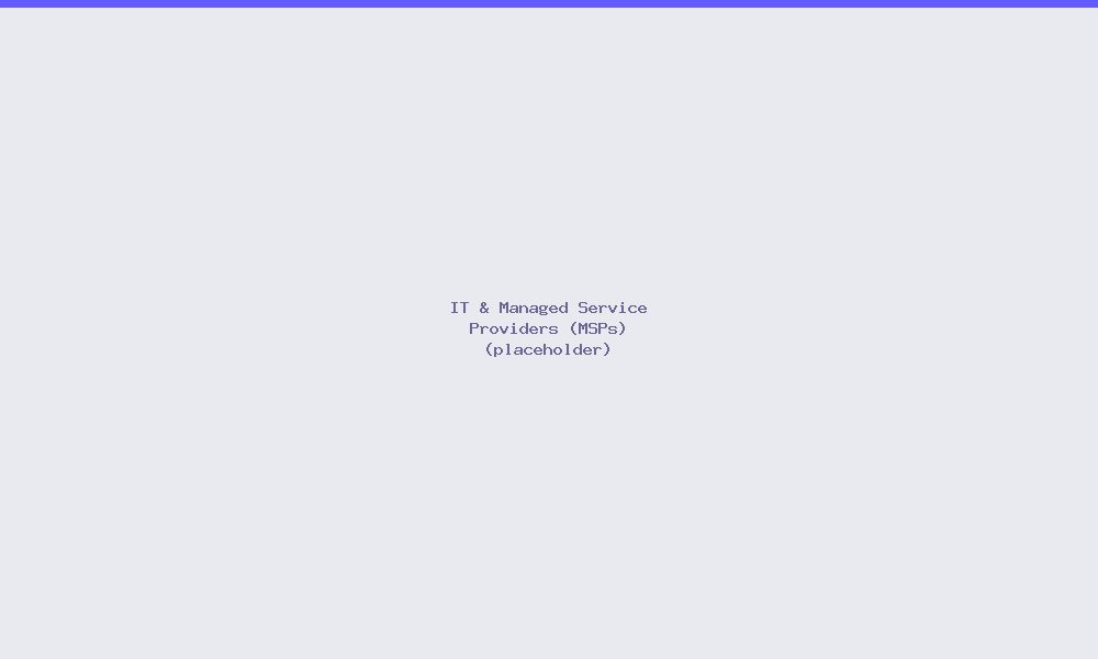 IT & Managed Service Providers (MSPs)